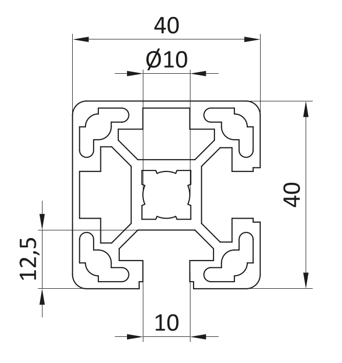 Profil aluminiowy 40x40L 2N90 [10]